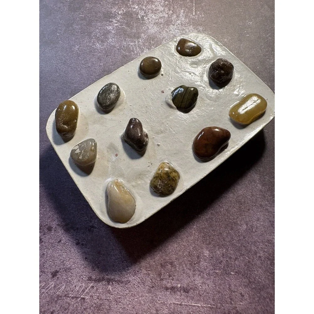 Handmade Soap Dish River Rock And Cement Soap Holder Bathroom Kitchen